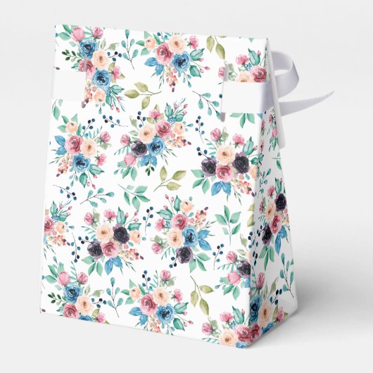 Kleurig patroon van bronbloemen bedankdoosjes (Achterkant)