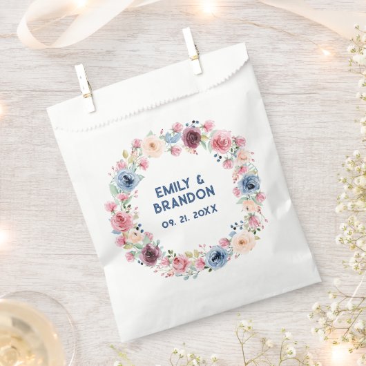 Kleurig patroon van bronbloemen bedankzakje (Geknipt)