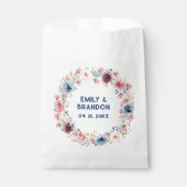 Kleurig patroon van bronbloemen bedankzakje (Voorkant)