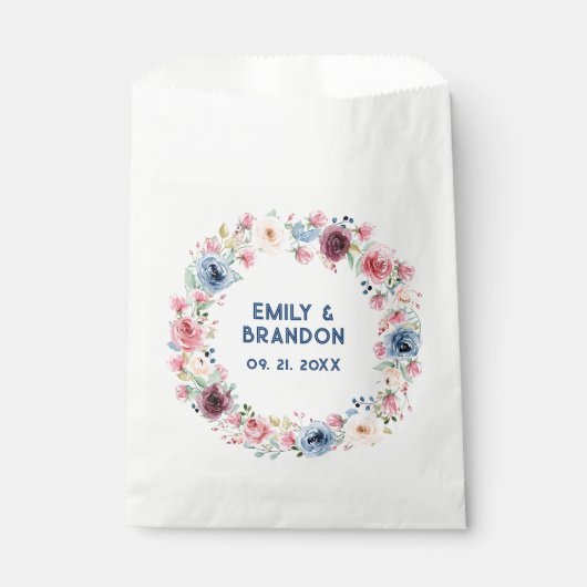 Kleurig patroon van bronbloemen bedankzakje (Voorkant)