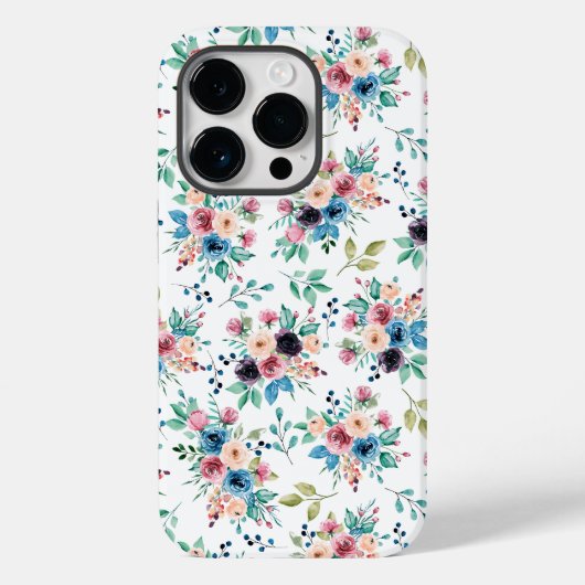 Kleurig patroon van bronbloemen Case-Mate iPhone case (Achterkant)