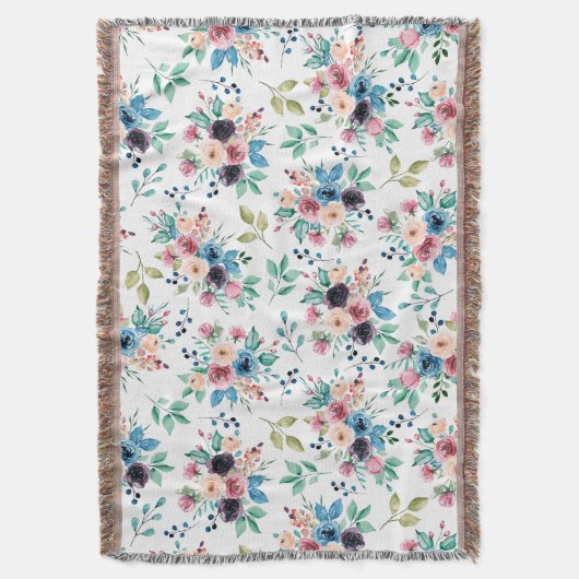 Kleurig patroon van bronbloemen deken (Voorkant Verticaal)