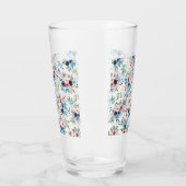 Kleurig patroon van bronbloemen glas (Links)