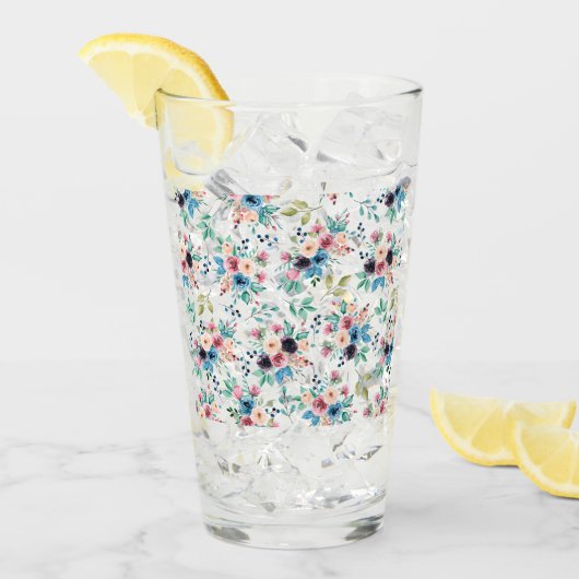 Kleurig patroon van bronbloemen glas (Voorkant ijs)