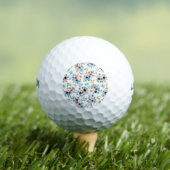 Kleurig patroon van bronbloemen golfballen (Insitu Shirt)