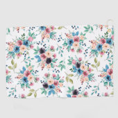 Kleurig patroon van bronbloemen golfhanddoek (Horizontaal)