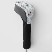 Kleurig patroon van bronbloemen golfheadcover (Schuin)