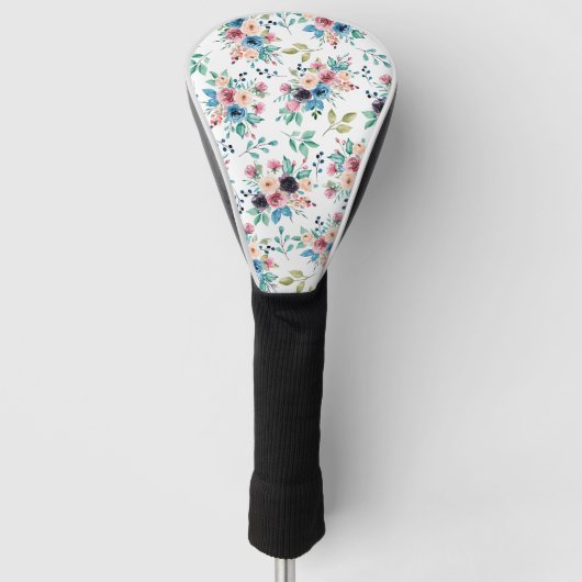 Kleurig patroon van bronbloemen golfheadcover (Voorkant)