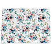 Kleurig patroon van bronbloemen groot cadeauzakje (Voorkant)