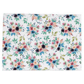 Kleurig patroon van bronbloemen groot cadeauzakje (Achterkant)