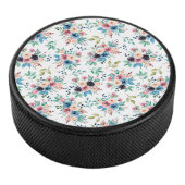 Kleurig patroon van bronbloemen hockey puck (3/4)