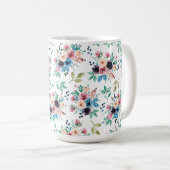 Kleurig patroon van bronbloemen koffiemok (Voorkant rechts)