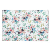 Kleurig patroon van bronbloemen kussensloop (Achterkant-Links)