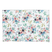 Kleurig patroon van bronbloemen kussensloop (Voorkant-Links)