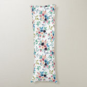 Kleurig patroon van bronbloemen lichaamskussen (Voorkant Verticaal)