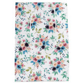 Kleurig patroon van bronbloemen medium cadeauzakje (Achterkant)