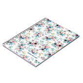 Kleurig patroon van bronbloemen notitieboek (Linkerzijde)