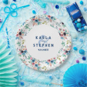 Kleurig patroon van bronbloemen papieren bordje (Feest)