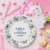 Kleurig patroon van bronbloemen papieren bordje (Feest)