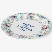 Kleurig patroon van bronbloemen papieren bordje (Gekanteld)