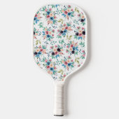 Kleurig patroon van bronbloemen pickleball paddle (Achterkant)
