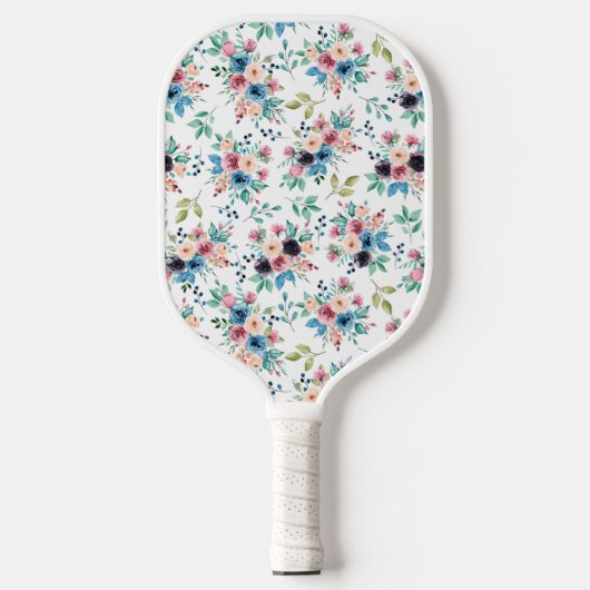 Kleurig patroon van bronbloemen pickleball paddle (Voorkant)