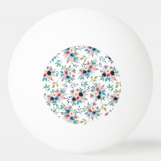 Kleurig patroon van bronbloemen pingpongbal (Voorkant)