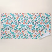 Kleurig patroon van bronbloemen strandlaken (Voorkant)