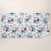 Kleurig patroon van bronbloemen strandlaken (Voorkant)