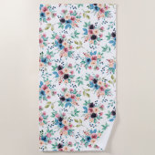 Kleurig patroon van bronbloemen strandlaken (Voorkant)