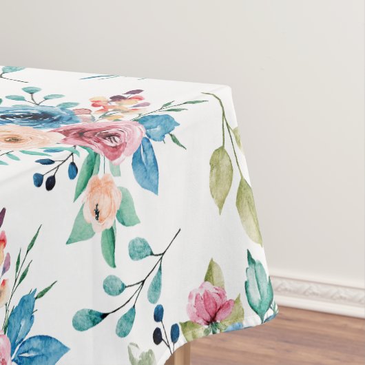 Kleurig patroon van bronbloemen tafelkleed (Voorbeeld)