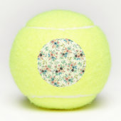 Kleurig patroon van bronbloemen tennisballen (Voorkant)