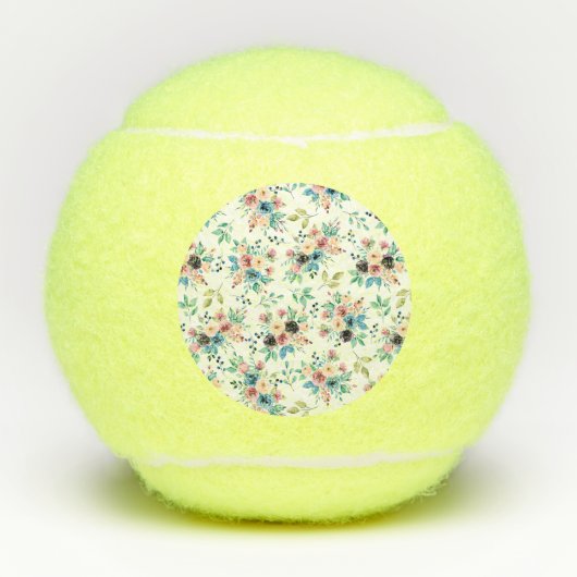 Kleurig patroon van bronbloemen tennisballen (Voorkant)
