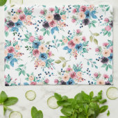 Kleurig patroon van bronbloemen theedoek (Gevouwen)