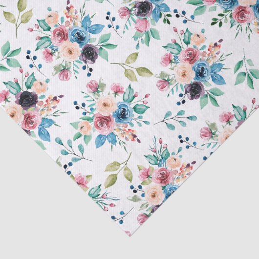 Kleurig patroon van bronbloemen tissuepapier (Detail)