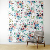 Kleurig patroon van bronbloemen wandkleed (In situ)