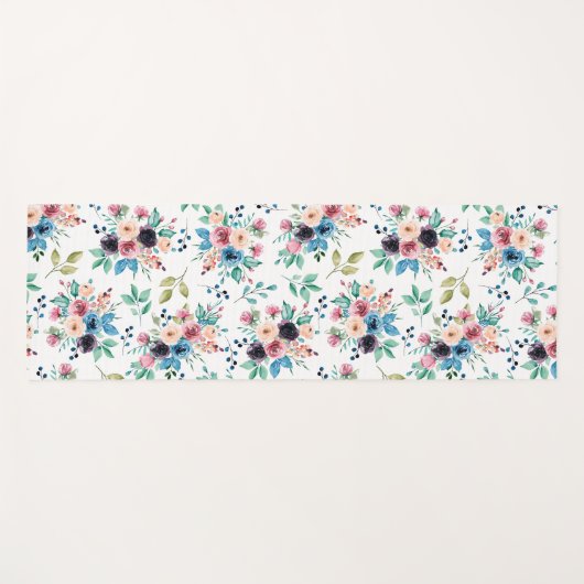 Kleurig patroon van bronbloemen yogamat (Voorkant (horizontaal))
