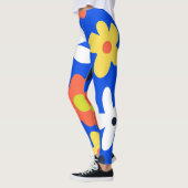 Kleurig patroon van daisy-bloemen leggings (Links)