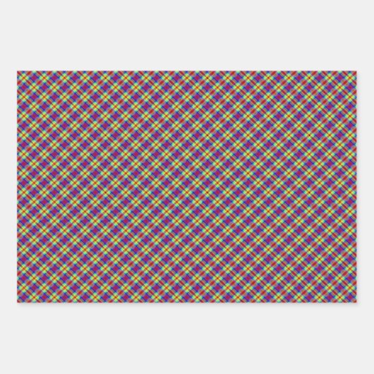 Kleurig patroon van de controle van het lint inpakpapier vel (Voorkant)