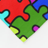 Kleurig patroon van de puzzel van de regenboogpuzz fleece deken (Hoek)