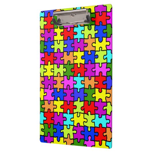 Kleurig patroon van de puzzel van de regenboogpuzz klembord (Links)