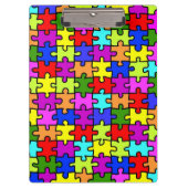 Kleurig patroon van de puzzel van de regenboogpuzz klembord (Voorkant)