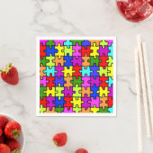 Kleurig patroon van de puzzel van de regenboogpuzz servet (Insitu)