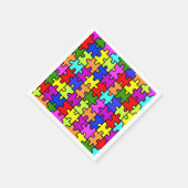 Kleurig patroon van de puzzel van de regenboogpuzz servet (Hoek)
