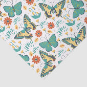 Kleurig patroon van de retro butterflies en bloeme tissuepapier (Detail)