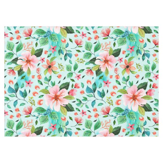 Kleurig patroon van de zijbloemen tafelkleed (Voorkant (Horizontaal))