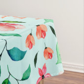 Kleurig patroon van de zijbloemen tafelkleed (Voorbeeld)