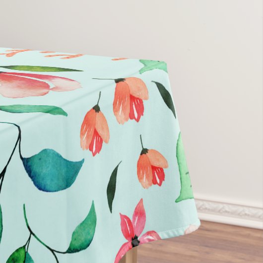 Kleurig patroon van de zijbloemen tafelkleed (Voorbeeld)