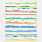 Kleurig patroon van door de hand getrokken lijnen fleece deken (Voorkant)