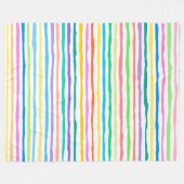 Kleurig patroon van door de hand getrokken lijnen fleece deken (Voorkant (Horizontaal))